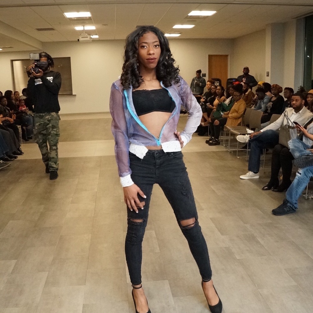 Mesh Bomber Jacket - Picture 2 of 2